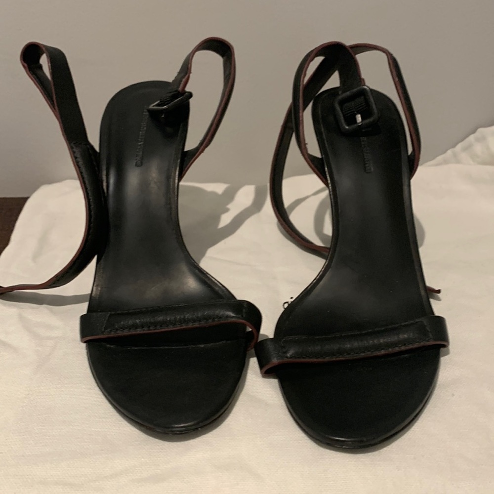 Alexander Wang, black, high-heeled sandal, size 38.5.